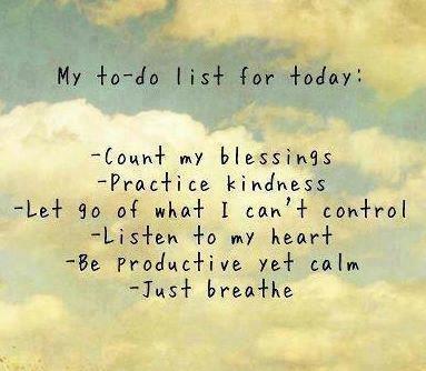 To do list for today